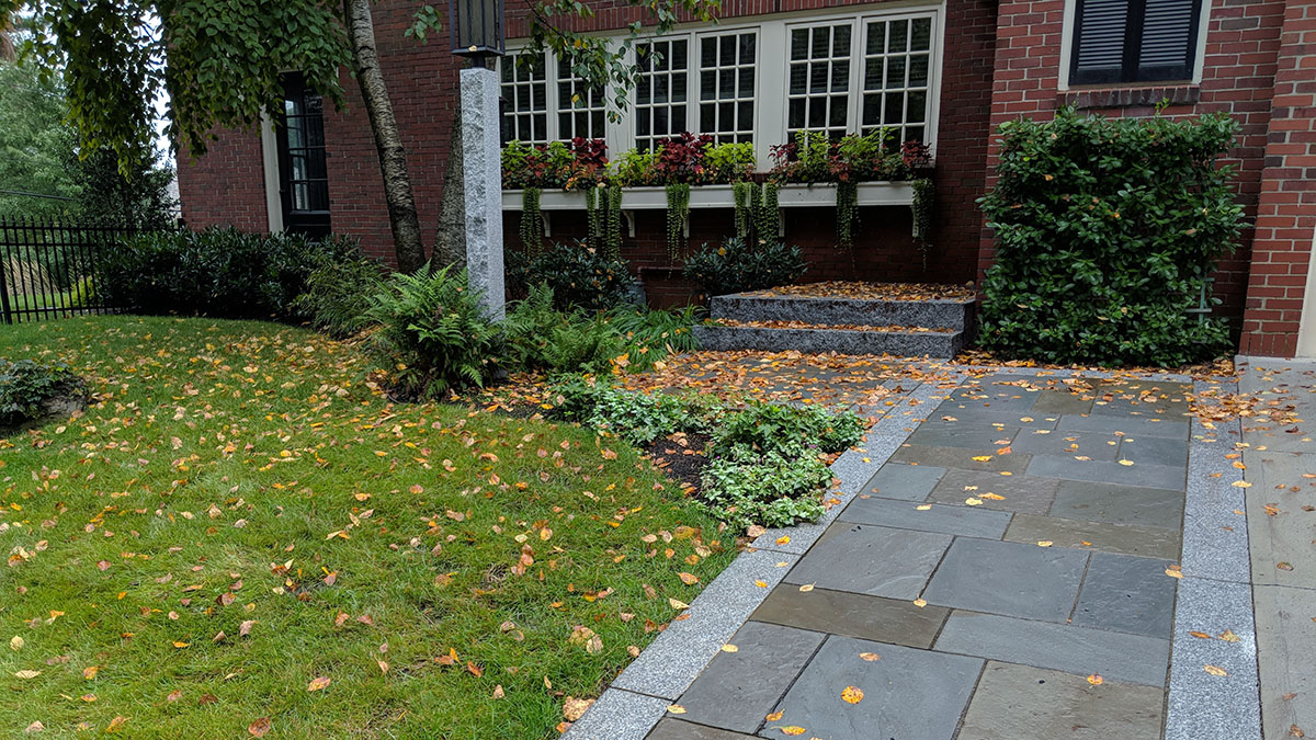 A Later Phase Included this Bluestone and Granite Walkway