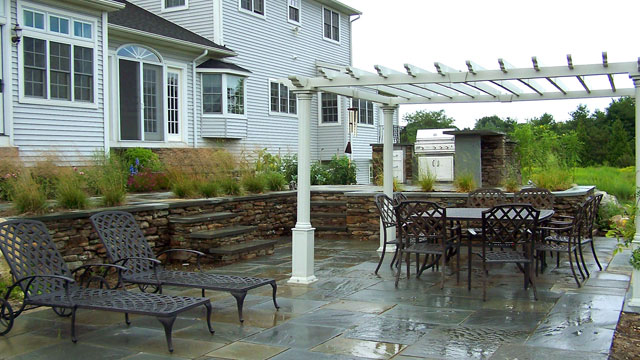 A Full View of the Terraced Patio