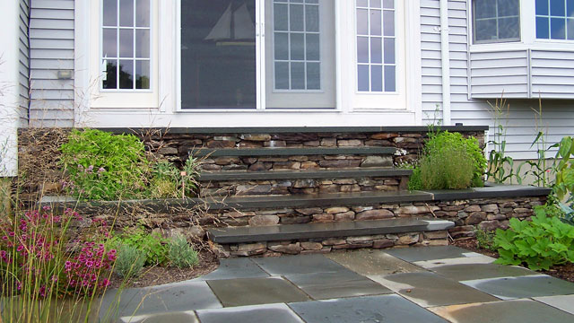 These Stairs are Functional Both as Steps and as Herb Planters