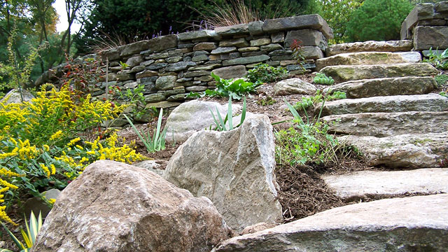 New England Fieldstone Steps