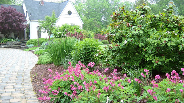 New Front Yard Gardens, Driveway, And Walls