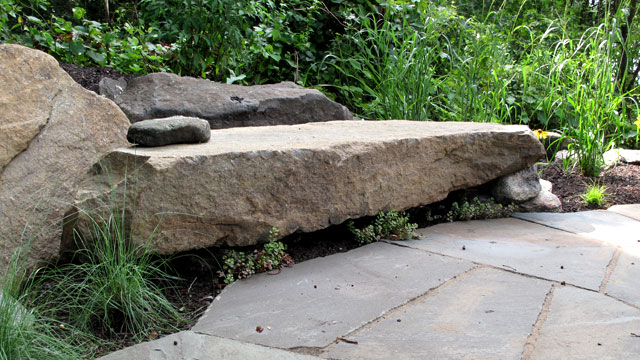 Detail Of Built-In Stone Bench