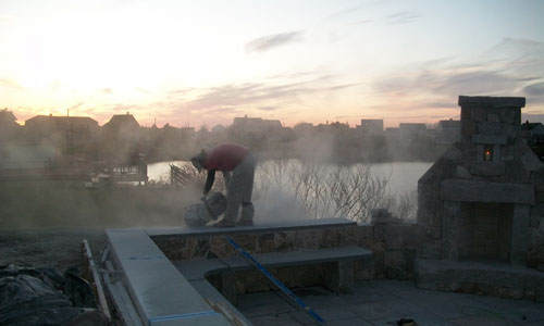 A Nice Sunset Complete With A Demo Saw